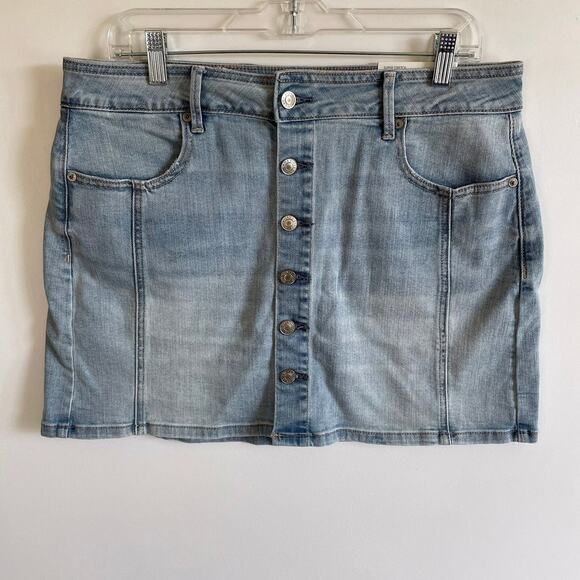 NWT American Eagle Button Front Skirt - Picture 2 of 5